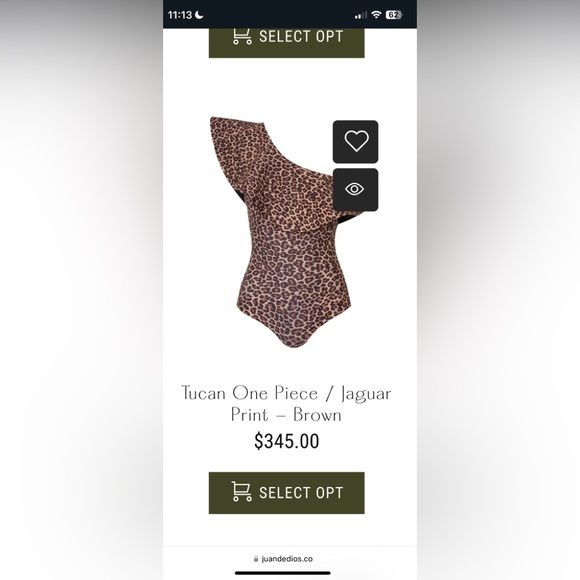 Reversible Juan de Dios animal print one piece bathing suit NWT. - Picture 2 of 6